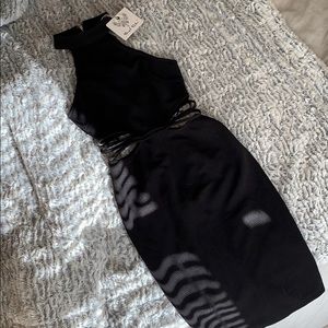 Hello Molly brand black midi dress